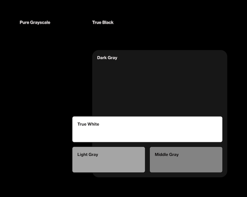 A color palette shows several color swatches, including a pure black, pure gray, and pure white.